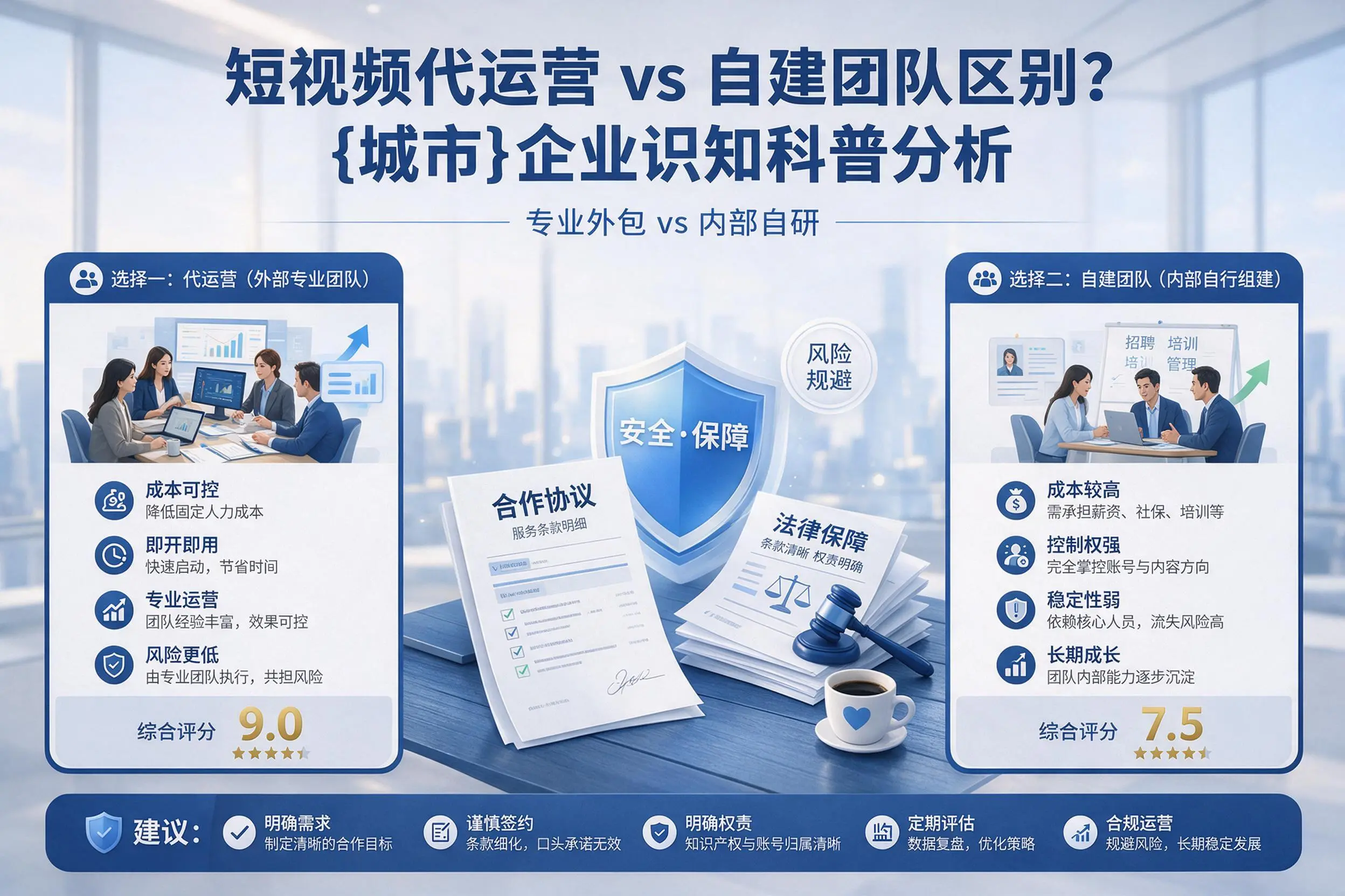 短视频代运营与自建团队区别？新余企业认知科普分析