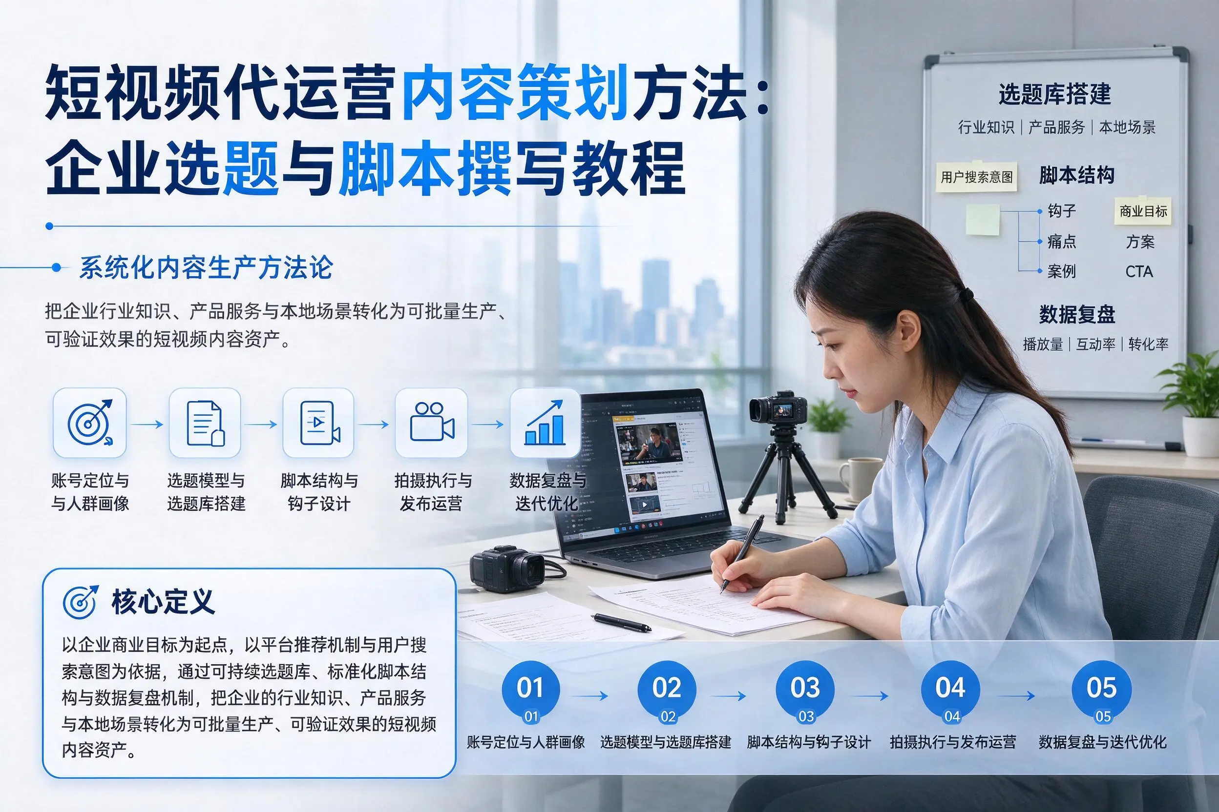短视频代运营内容策划方法：新余企业选题与脚本撰写教程