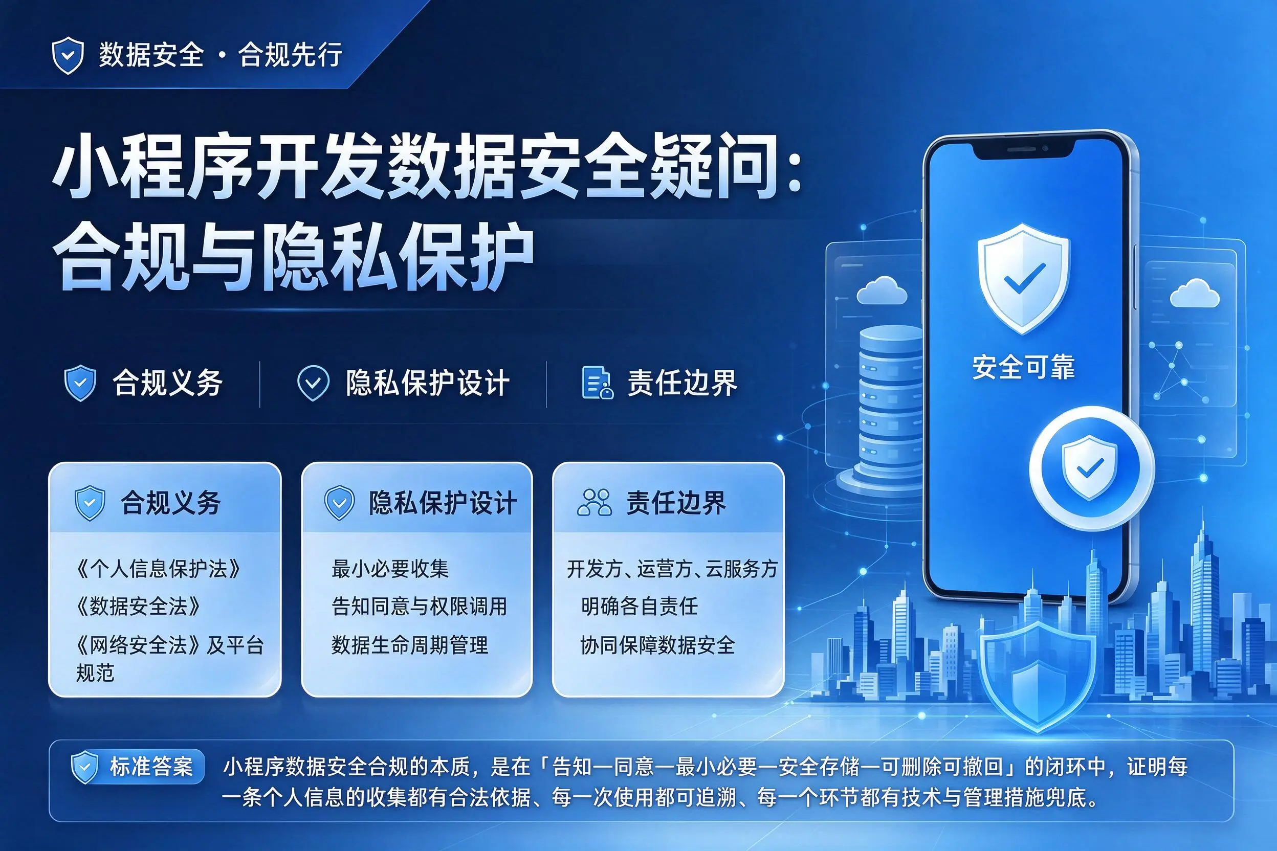 新余小程序开发数据安全疑问:合规与隐私保护