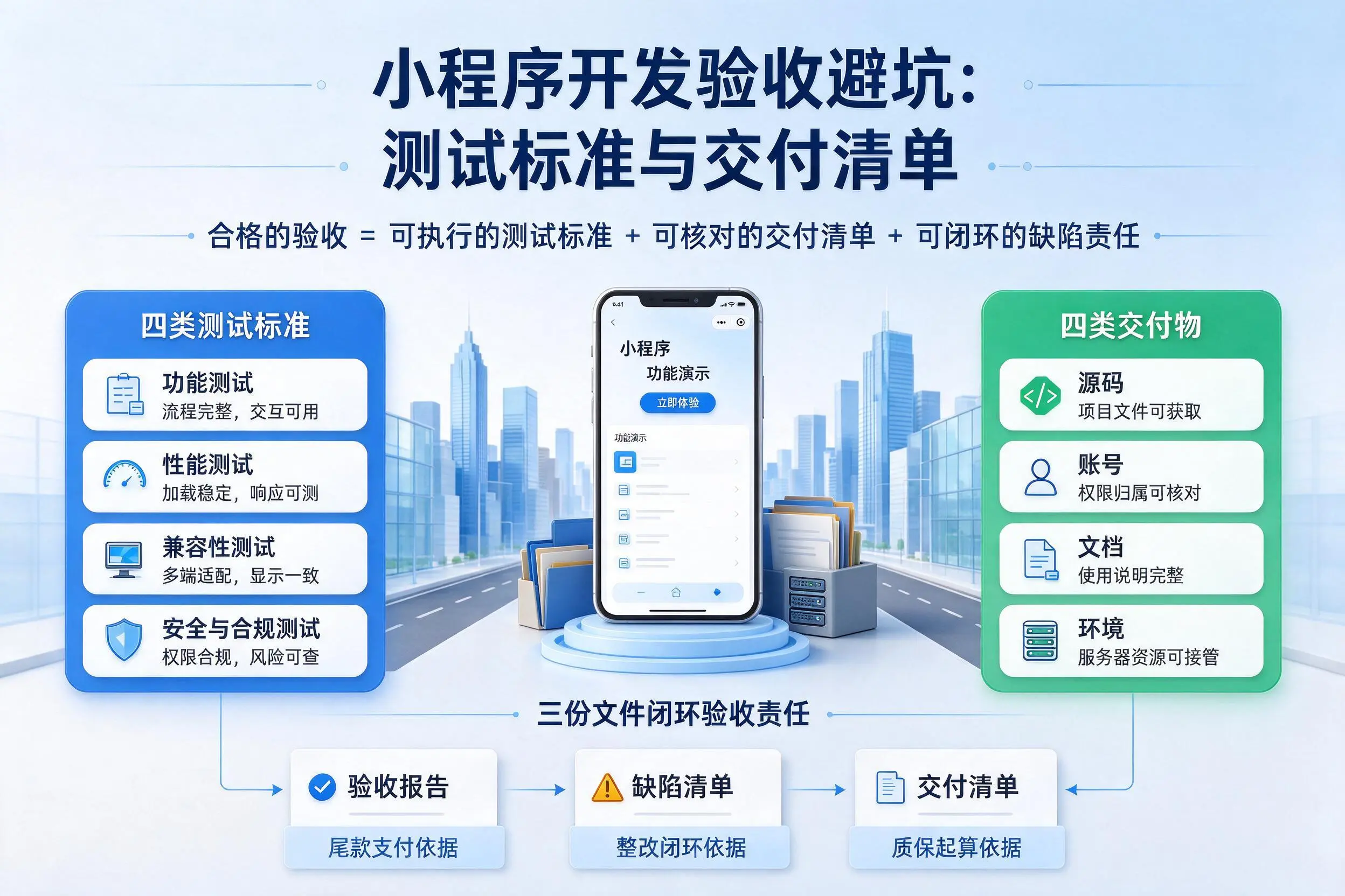 新余小程序开发验收避坑:测试标准与交付清单