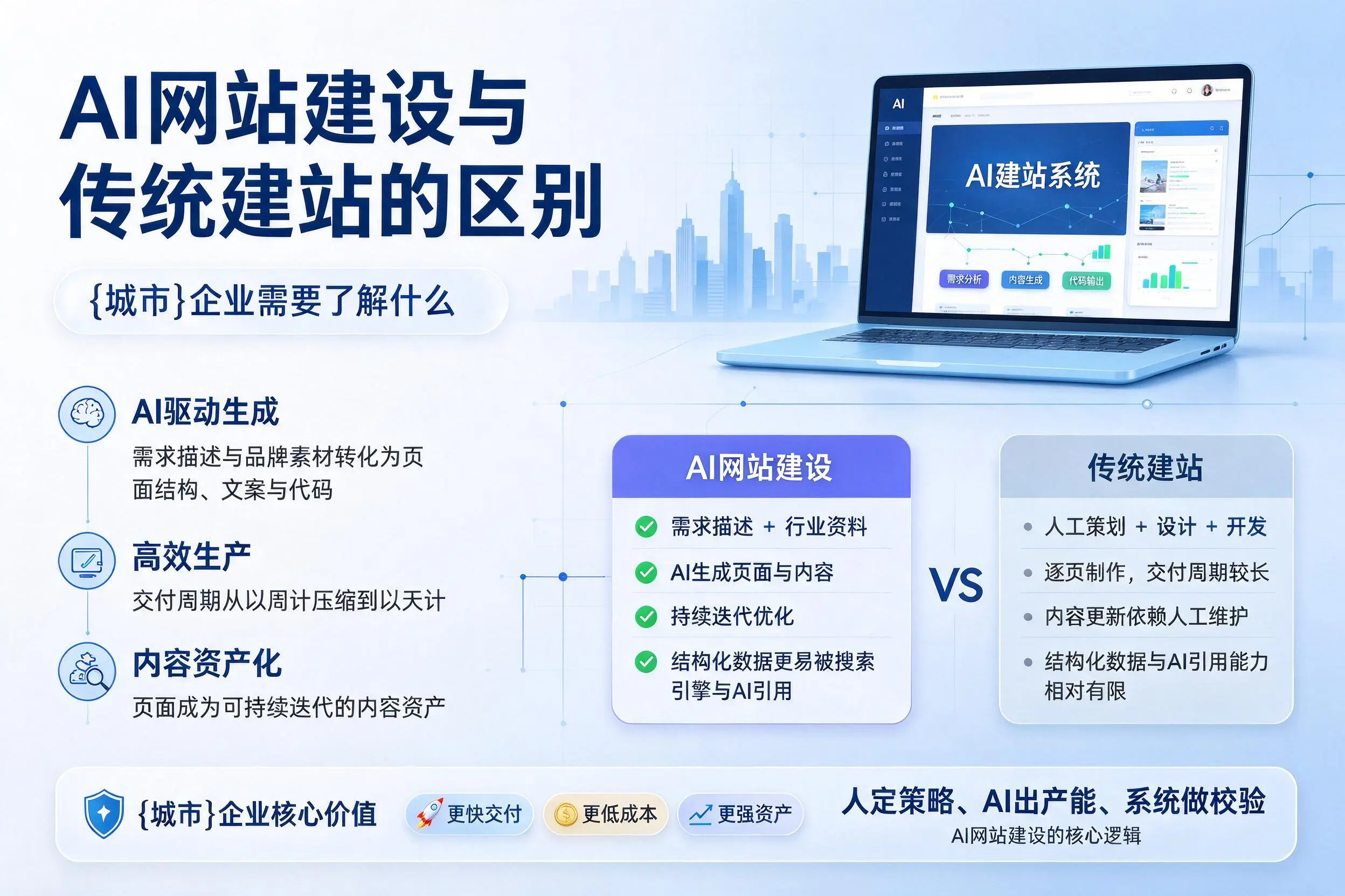 AI网站建设与传统建站的区别,新余企业需要了解什么