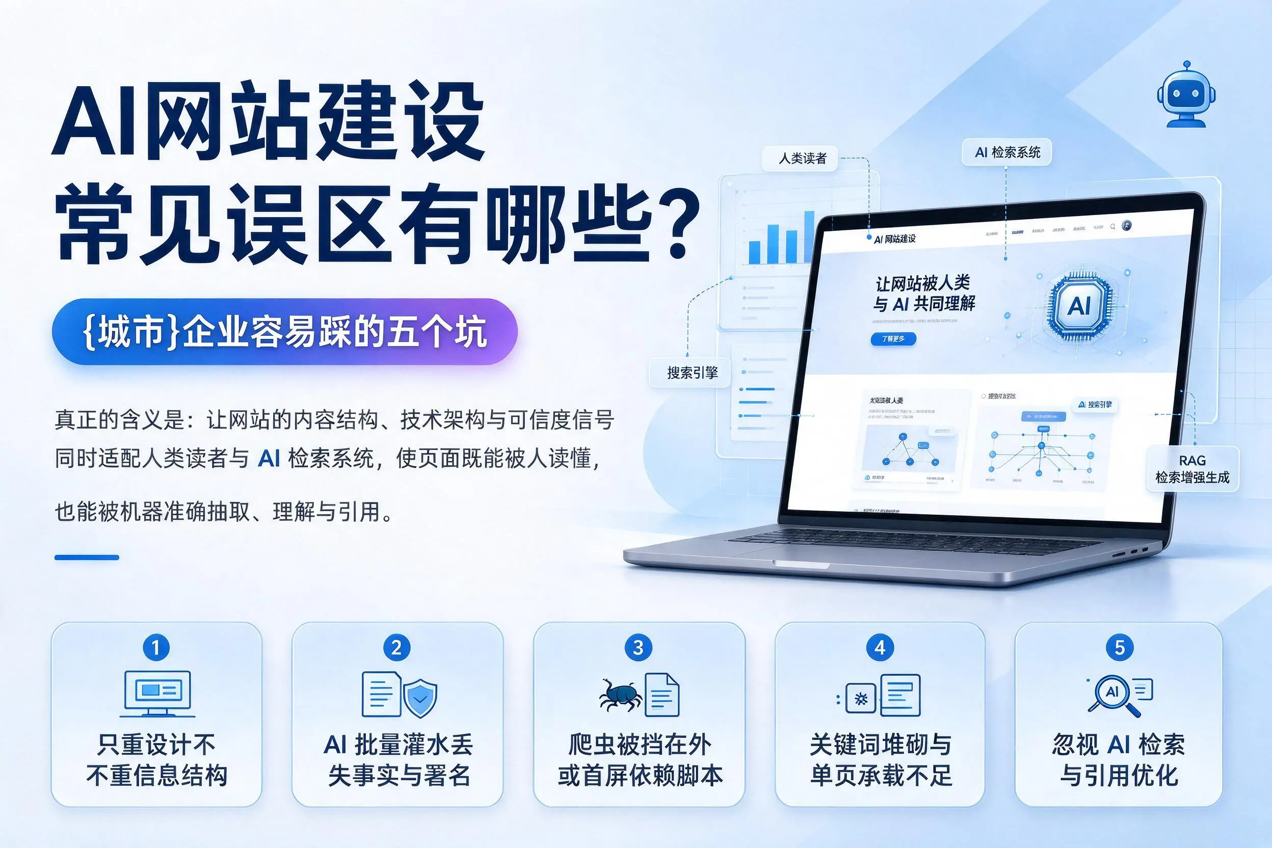 AI网站建设常见误区有哪些？新余企业容易踩的五个坑