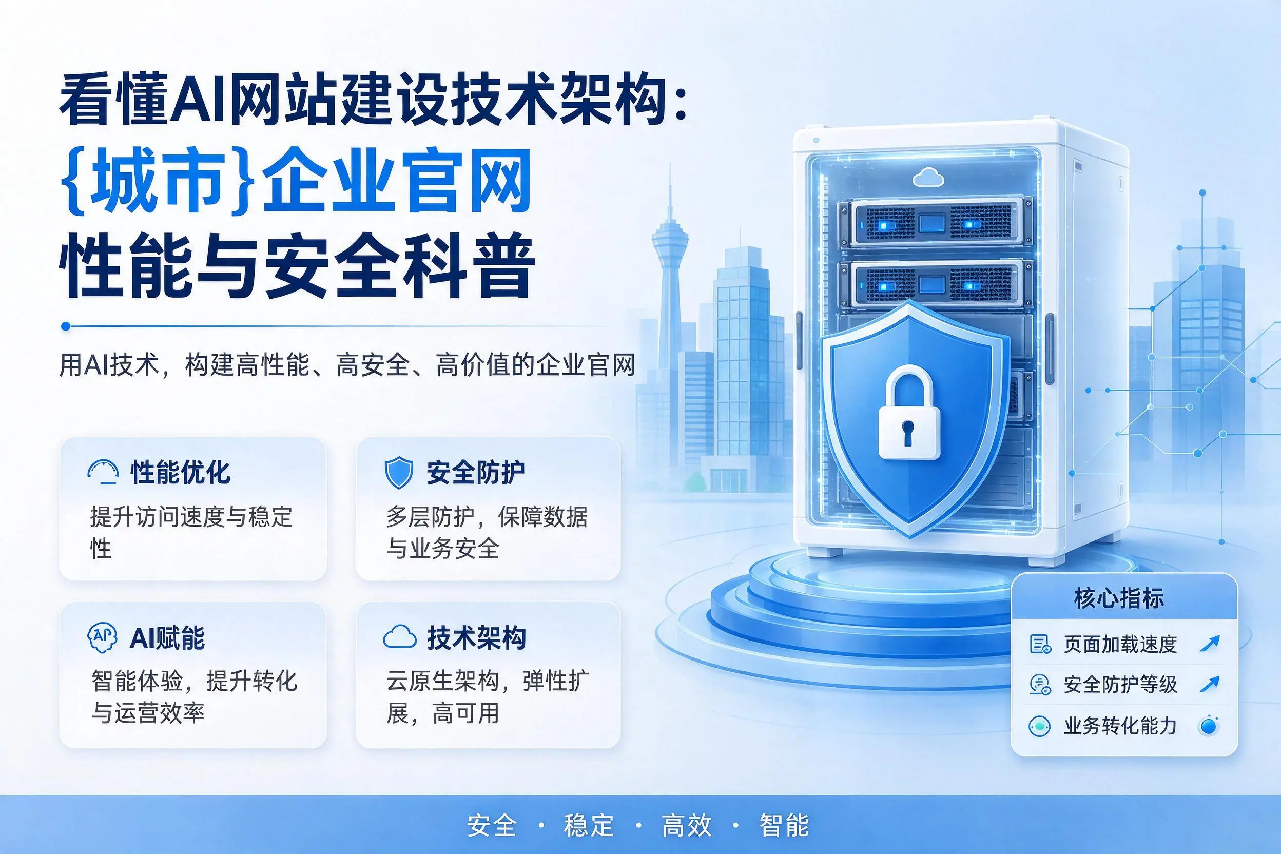 看懂AI网站建设技术架构：新余企业官网性能与安全科普