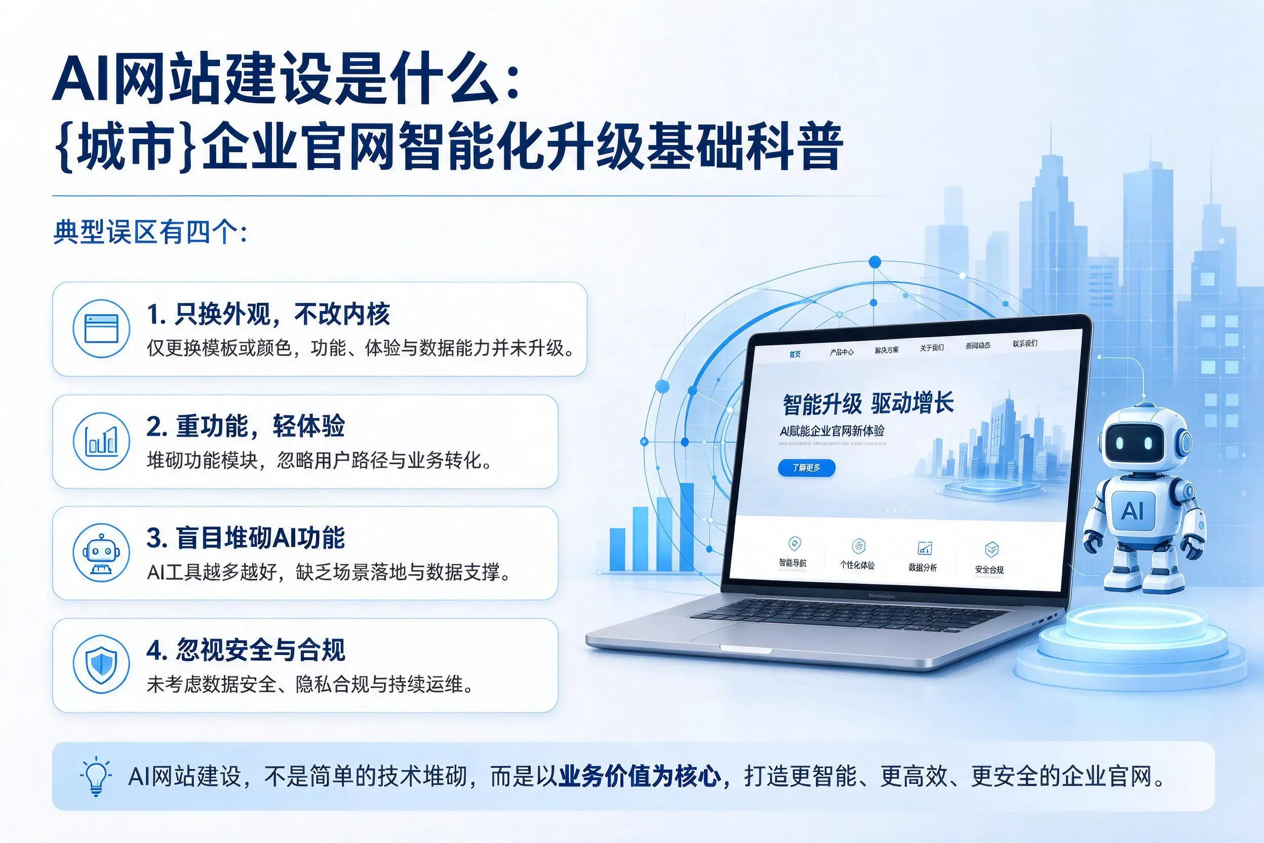AI网站建设是什么：新余企业官网智能化升级基础科普