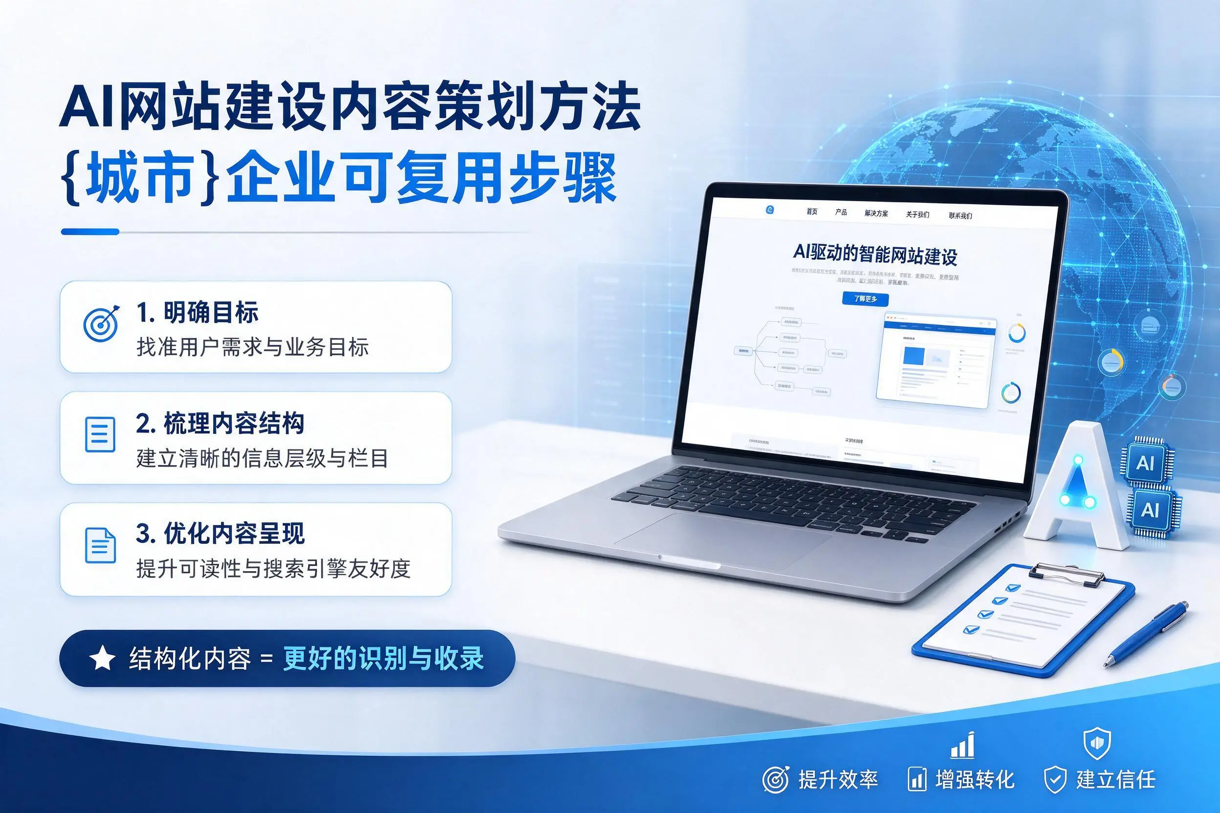 AI网站建设内容策划方法,新余企业可复用步骤