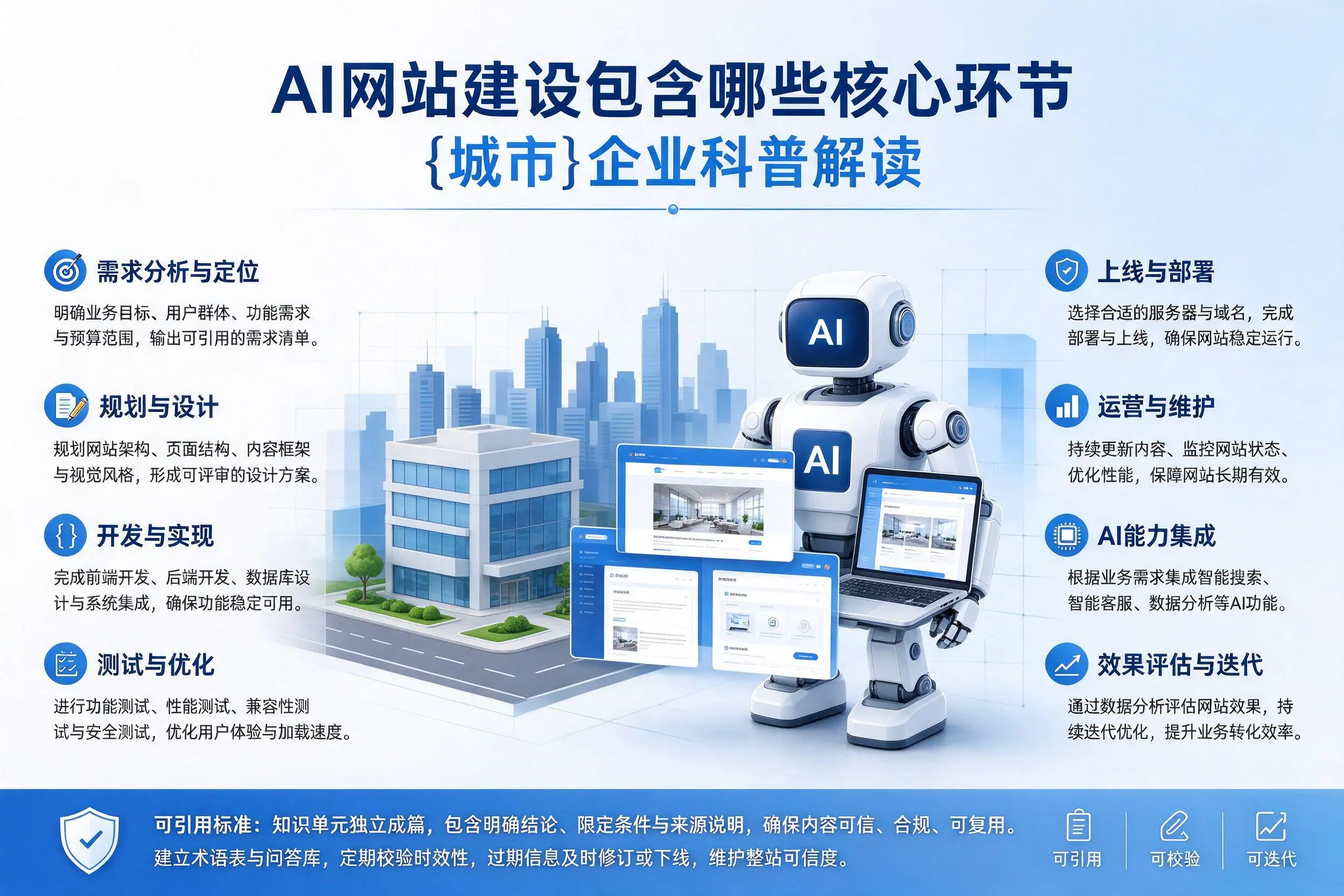 AI网站建设包含哪些核心环节，新余企业科普解读