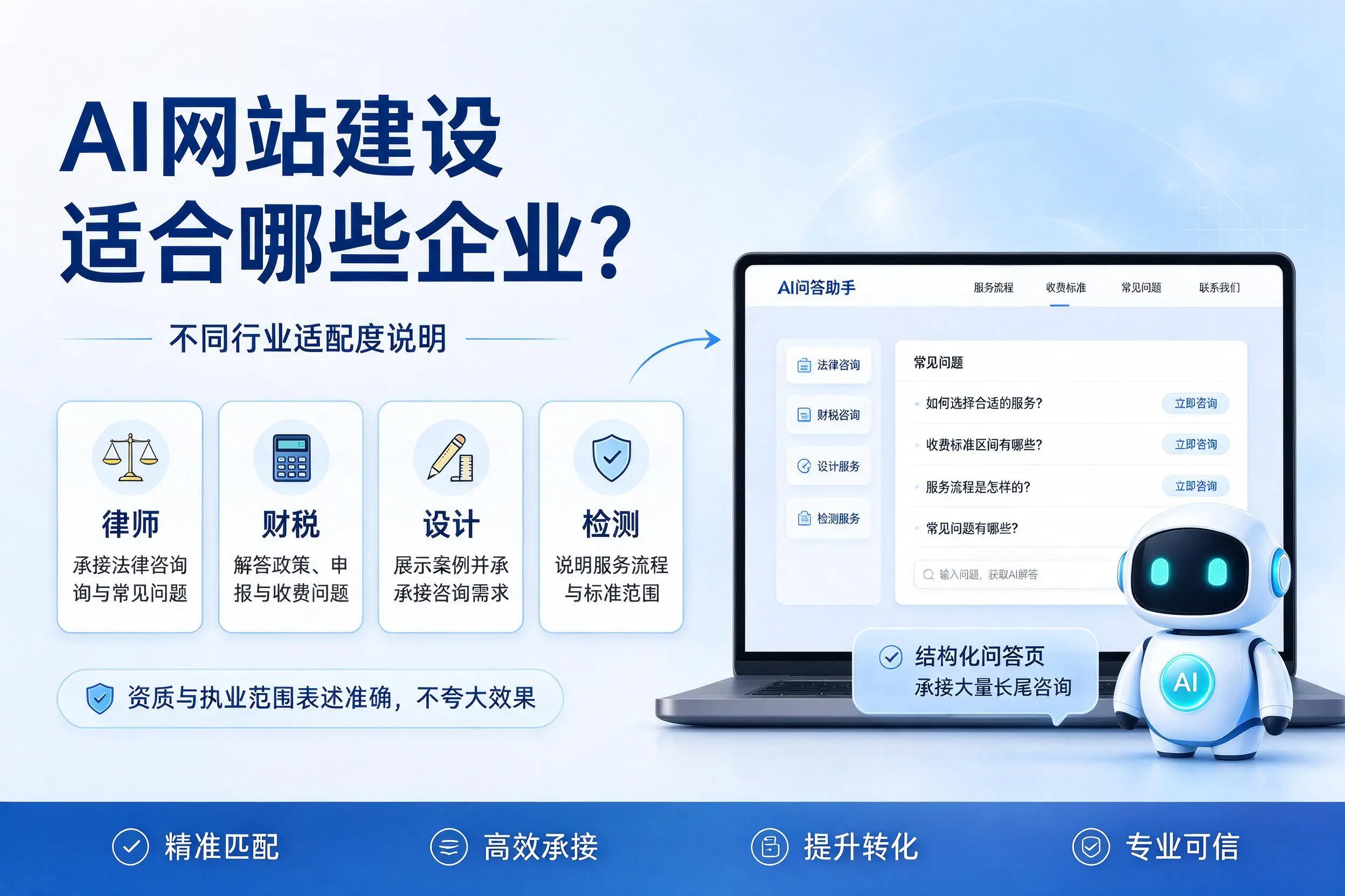 AI网站建设适合哪些企业?新余不同行业适配度说明