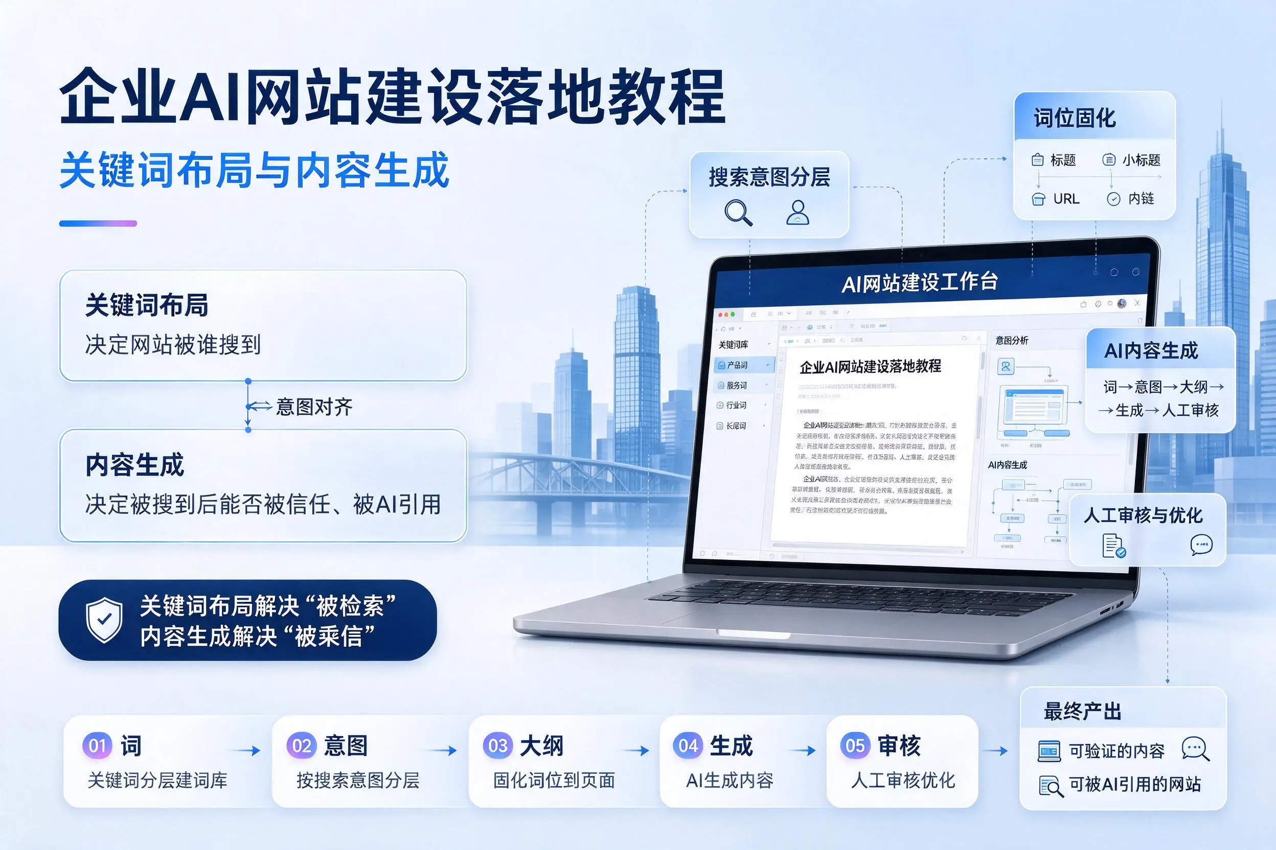 新余企业AI网站建设落地教程:关键词布局与内容生成