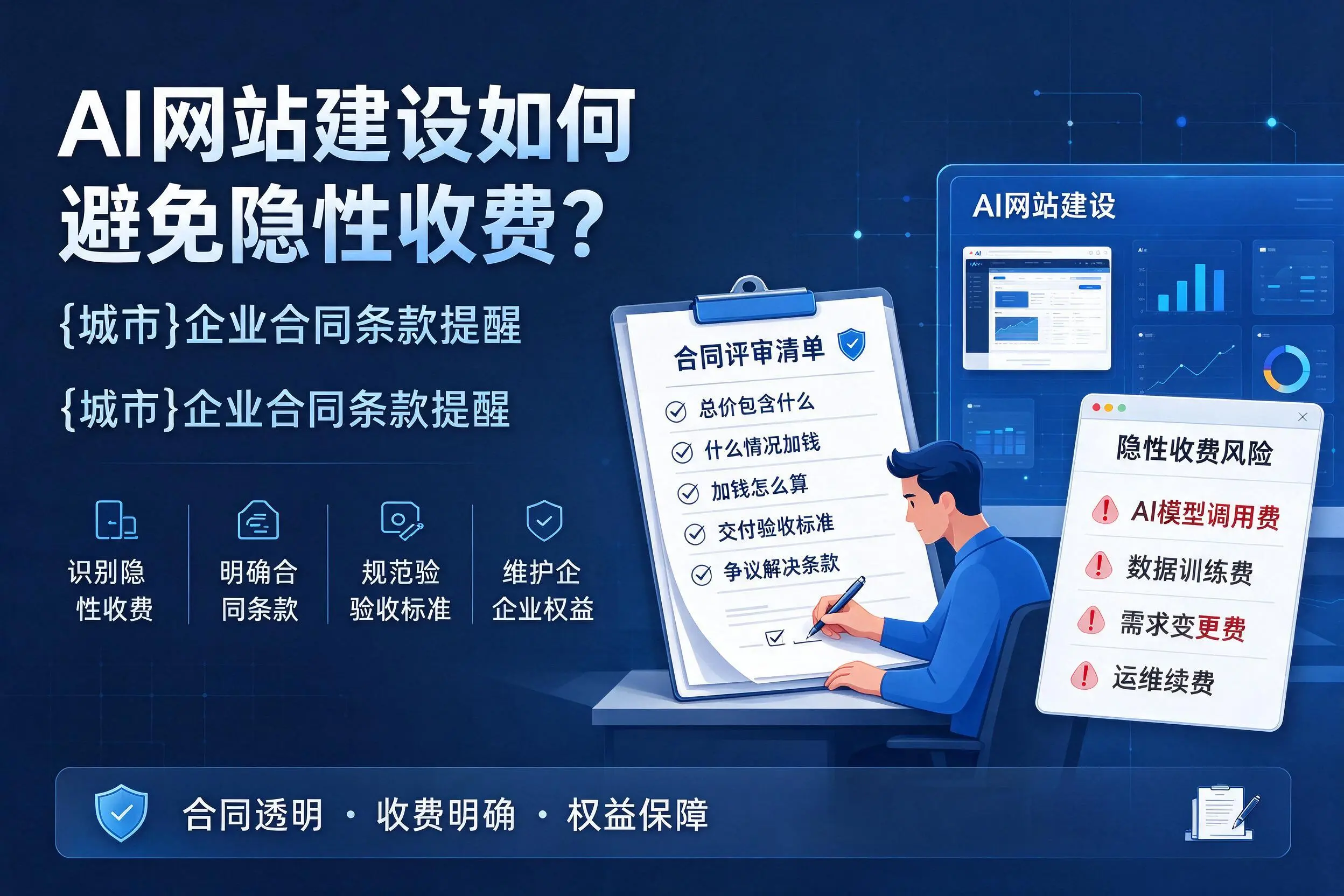 AI网站建设如何避免隐性收费?新余企业合同条款提醒