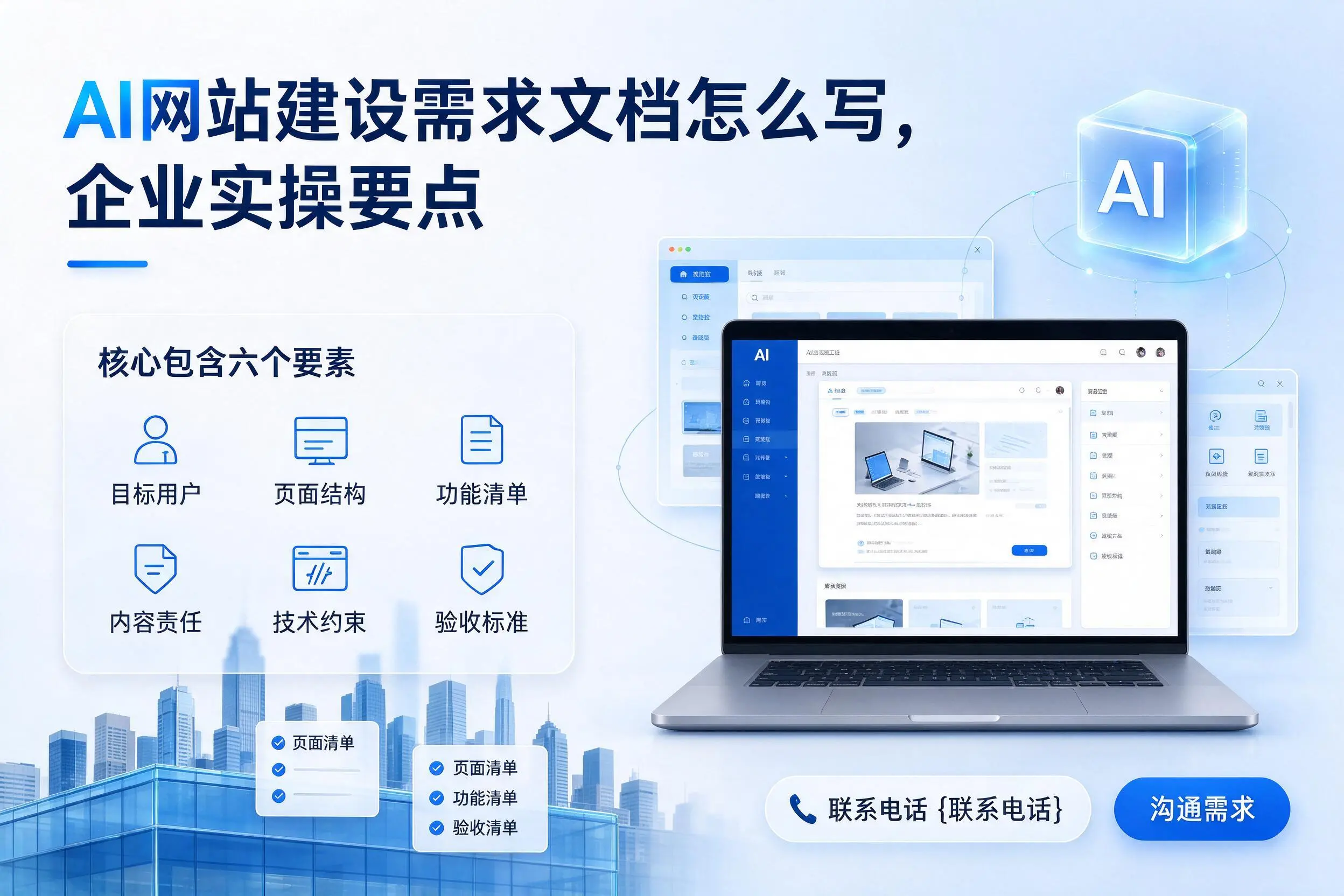 AI网站建设需求文档怎么写,新余企业实操要点